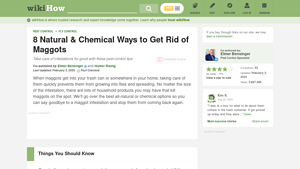 WikiHow - Effective Maggot Control Methods