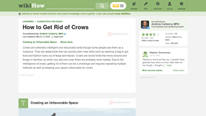 WikiHow - Crow Control Solutions