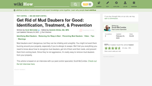 WikiHow - Natural Mud Dauber Deterrents