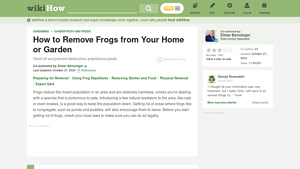 WikiHow - Frog Deterrent Solutions