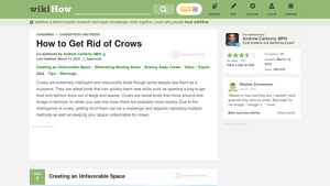 WikiHow - Crow Control Solutions