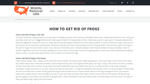 Wildlife Removal USA - Frog Control Tips