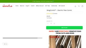 WinkFlo - WagComb™ Electric Flea Comb