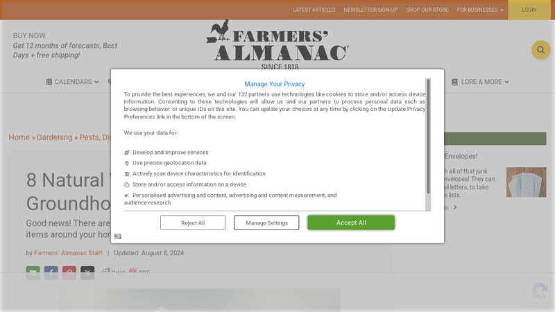 8 Natural Ways To Get Rid of Groundhogs - Farmers' Almanac