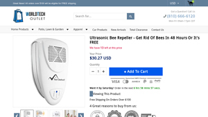 World Tech Outlet - Ultrasonic Bee Repeller