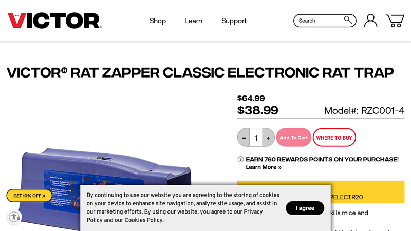 Victor® Rat Zapper Classic Rat Trap | RZC001-4